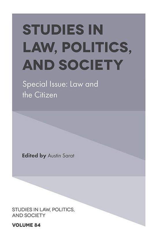 Studies in Law, Politics, and Society 84 - Law and the Citiz ... - cover