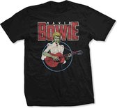 David Bowie Heren Tshirt -S- Acoustic Bootleg Zwart