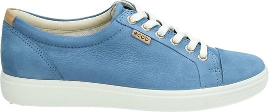 Ecco Soft 7 dames sneaker - Kobalt - Maat 36 | bol.com