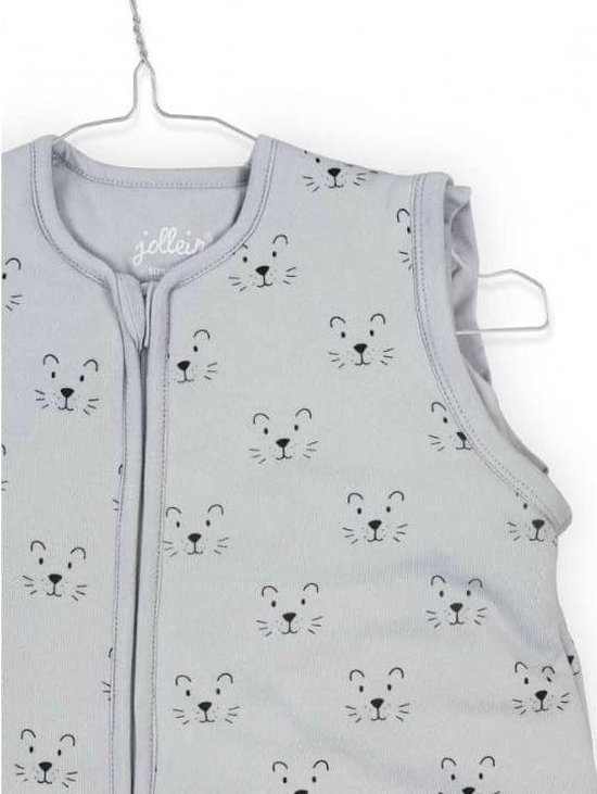 Jollein Little lion Padded Babyslaapzak met afritsbare mouw - 70cm grey
