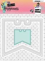 Studio Light Embossing Die 104x97 mm Create Happiness nr.153 STENCILCR153