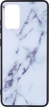 Shop4 - Samsung Galaxy S20 Plus Hoesje - Harde Back Case Marmer Wit