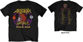 Anthrax Heren Tshirt -L- War Dance Pale Ale World Tour 2018 Zwart