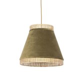 QAZQA frills - Landelijkee Hanglamp - 1 lichts - Ø 450 mm - Groen -  Woonkamer | Slaapkamer | Keuken