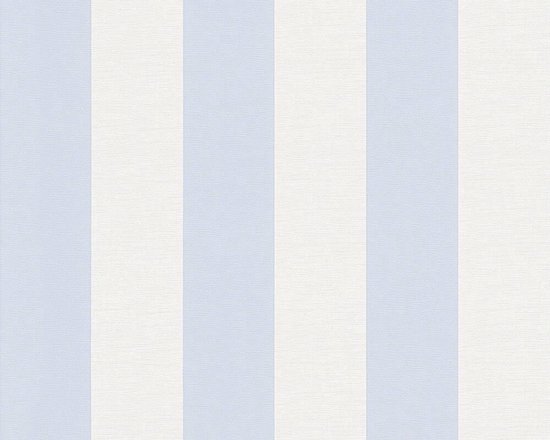 PAPIER PEINT STRIPES - Bleu Blanc - AS Creation Liberté