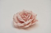 Kunstbloemen En Overige - Iced Rose Head W/clip Reims 10cm Pink