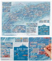 Kraskaart - Scratch Map Skiën in de Alpen poster