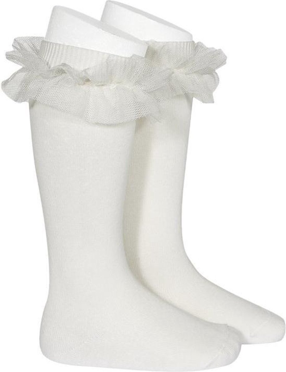 Cóndor  kniekousen met tule Off white Maat 32|35 – 2494|2  | 202