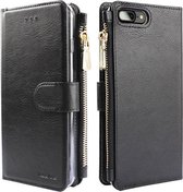 Xssive Wallet Book Case met Ritsvak voor Apple iPhone 7 Plus - iPhone 8 Plus - Zwart