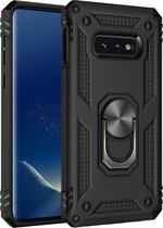 Xssive Anti Shock Back Cover met Magnetische Ringhouder voor Samsung Galaxy S10e - Zwart