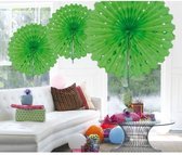 3x Decoratie waaier lime groen 45 cm