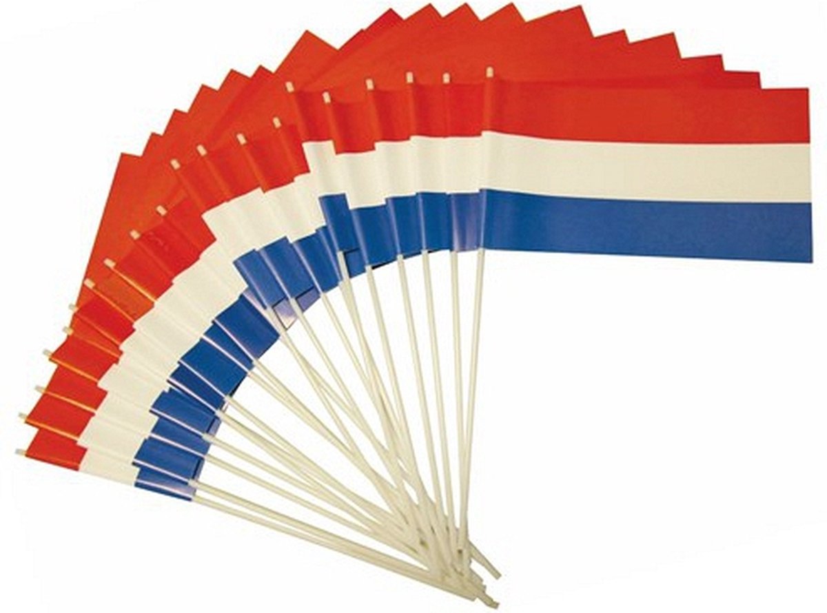 Plastic zwaaivlaggetjes Holland 10 stuks | bol.com