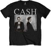 Johnny Cash Heren Tshirt -L- Mug Shot Zwart