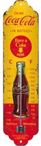 Coca Cola - Thermomètre à Bouteilles Jaunes, Amérique USA, Métal