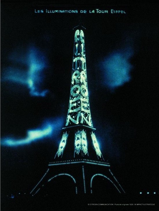 Les Illuminations De La Tour Eiffel Metalen  30 x 40Bord