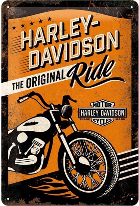 Harley-Davidson Tin Sign Original Ride 20 x 30 cm