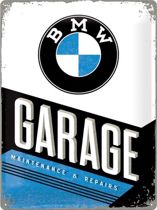 Enseigne en métal Entretien et réparation de Garage BMW