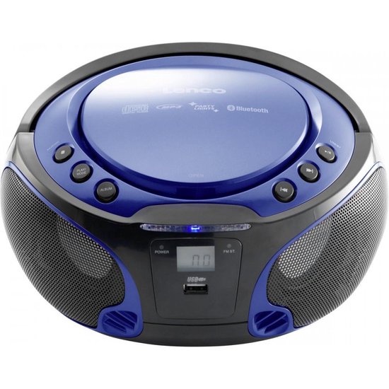 Lenco SCD-550 Radio lecteur CD avec Bluetooth, éclairage LED - Blauw |  bol.com