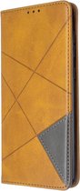 Geometric Book Case - Samsung Galaxy A71 Hoesje - Bruin