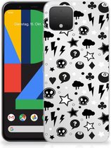 Google Pixel 4 Silicone Back Case Zilver Punk
