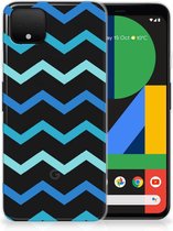 Google Pixel 4 XL TPU bumper Zigzag Blauw