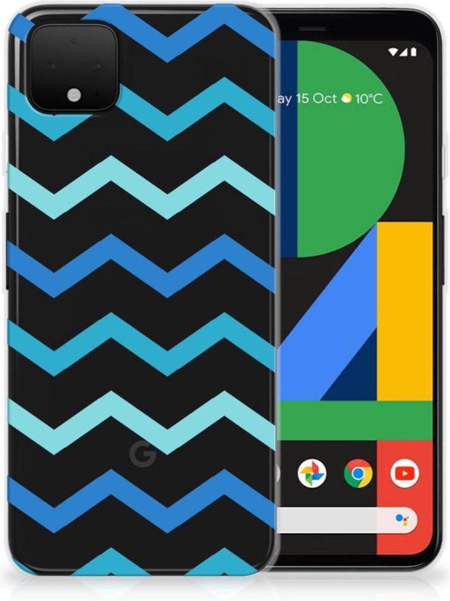 TPU Hoesje voor Google Pixel 4 XL TPU bumper Zigzag Blauw