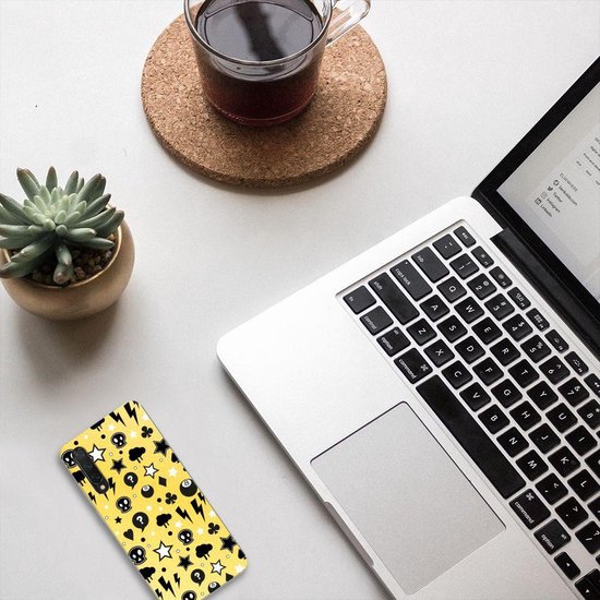 Coque pour Xiaomi Mi 9 Lite Bumper Housse Etui Punk Yellow
