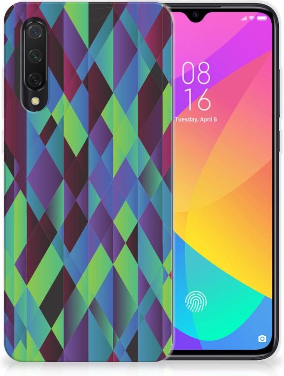 Xiaomi Mi 9 Lite TPU Hoesje Abstract Green Blue