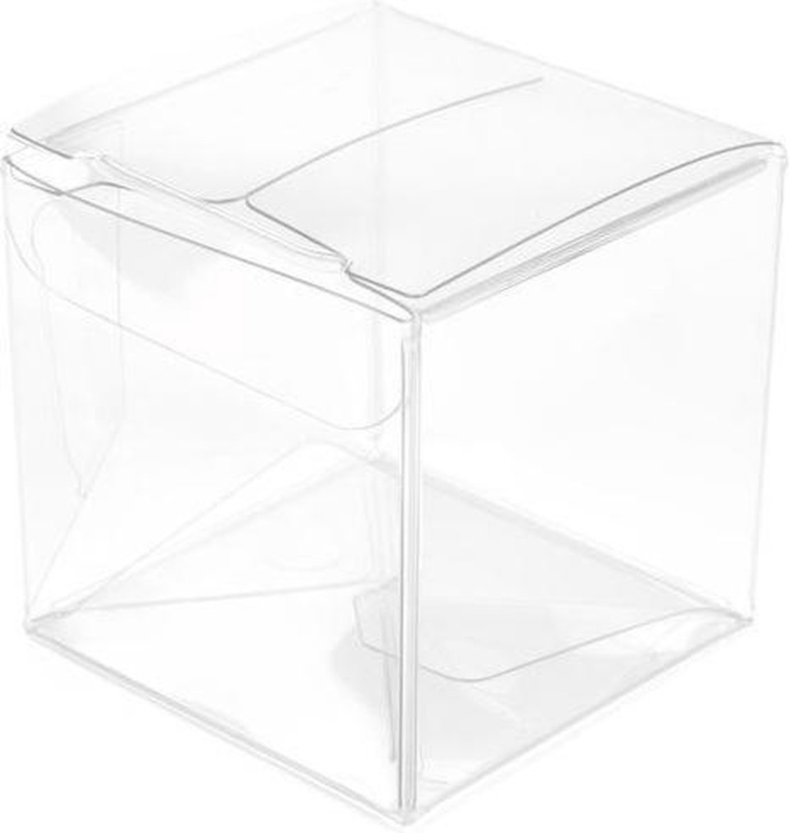 Plastic Doosjes 5,1x5,1x5,1cm Kristalhelder met Autolock Bodem (25 stuks) | transparante doosjes | doorzichtige doosjes