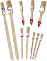 Kwast set, 10 stuks, voor standaard muurverf