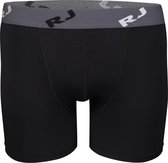 RJ Bodywear Pure Color boxershort (1-pack) - heren boxer lang - microfiber - zwart - Maat: L