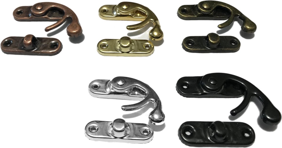 Set van 30 metalen kistslotjes (maat 3, bronze)