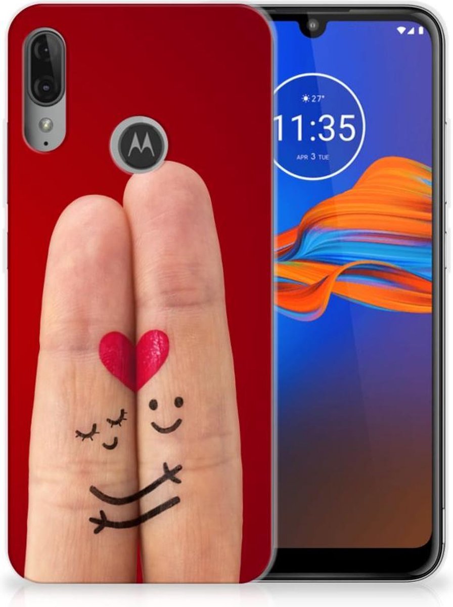 Motorola Moto E6 Plus Silicone Back Cover Liefde - Origineel Romantisch Cadeau