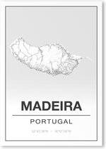 Poster/plattegrond MADEIRA - 30x40cm