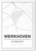 Poster/plattegrond WERKHOVEN - 30x40cm