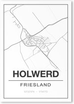 Poster/plattegrond HOLWERD - A4