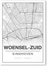 Poster/plattegrond WOENSEL-ZUID - 30x40cm