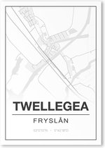 Poster/plattegrond TWELLEGEA - 30x40cm