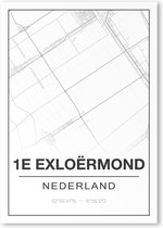 Poster/plattegrond 1E EXLOERMOND - A4
