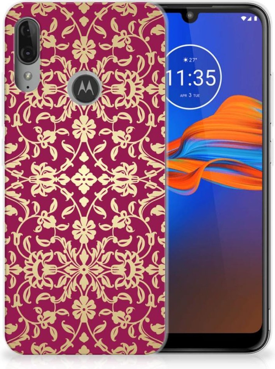 Siliconen Hoesje Motorola Moto E6 Plus Barok Pink