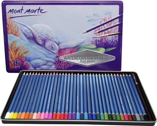 bal Handschrift Trolley Mont Marte® Aquarel potloden / watercolour potloden 36 stuks | bol.com