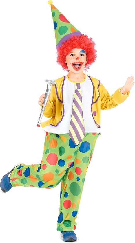 LUCIDA - Clown outfit voor jongens - M 122/128 (7-9 jaar)