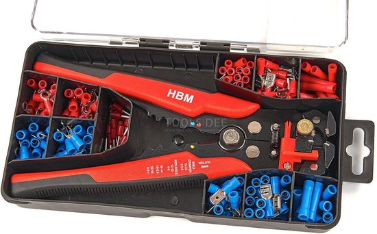 Snoerstripper, Draadstripper Terminal Crimper Tang Industriële Draad Kabelstripper Automatisch Regelbare Snoerstriptang voor Draadstrippers