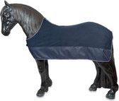 Lex & max paardendeken fancy fleecedeken  215cm donkerblauw