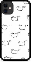 iPhone 11 Hardcase hoesje Love my Cat - Designed by Cazy