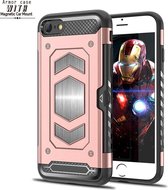 iPhone 8 / 7 Luxe Armor Case met Pashouder - Rose goud - van Bixb