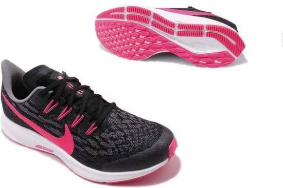 Nike Air Zoom Pegasus 36 hardloopschoenen meisjes zwart/roze | bol.com