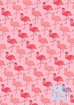 Cadeaupapier Flamingo Roze K601695/3- Breedte 60 cm - m lang - Breedte 60  cm