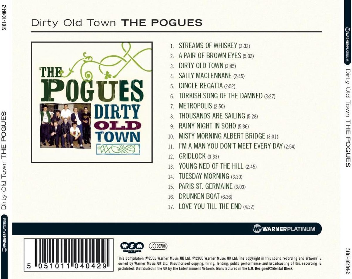 Dirty Old Town The Platinum Collection, Pogues CD (album) Muziek
