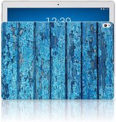 Lenovo Tab P10 Silicone Tablet Hoes Blauw Wood
